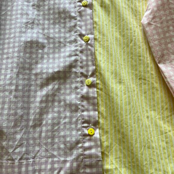 Princess Polly Benjamin Spliced Button Down Pastel Shirt New 4 - Picture 9 of 10